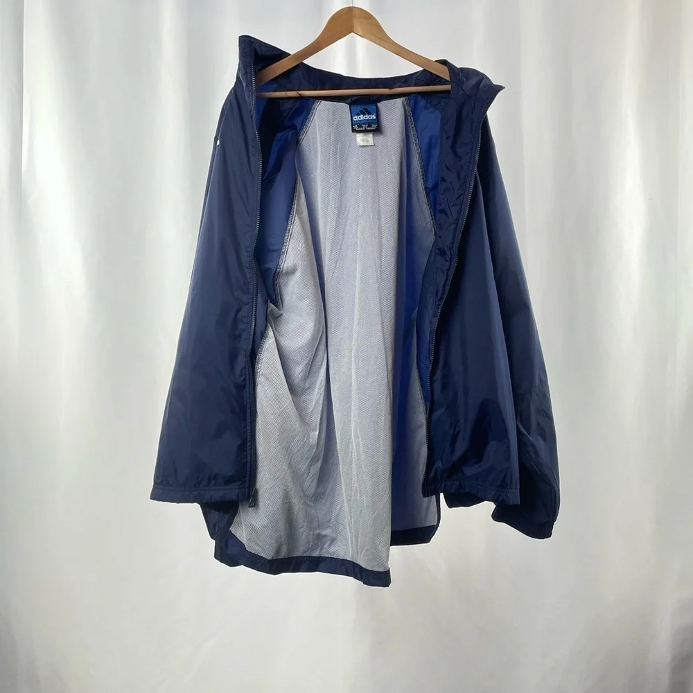 Vintage‎ Y2K adidas Windbreaker Full Zip Jacket in Blue Size XXL